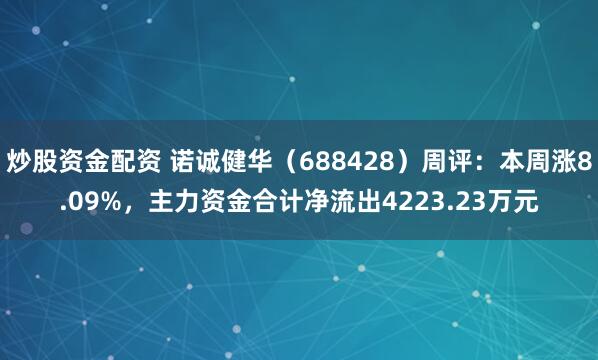 炒股资金配资 诺诚健华（688428）周评：本周涨8.09%，主力资金合计净流出4223.23万元